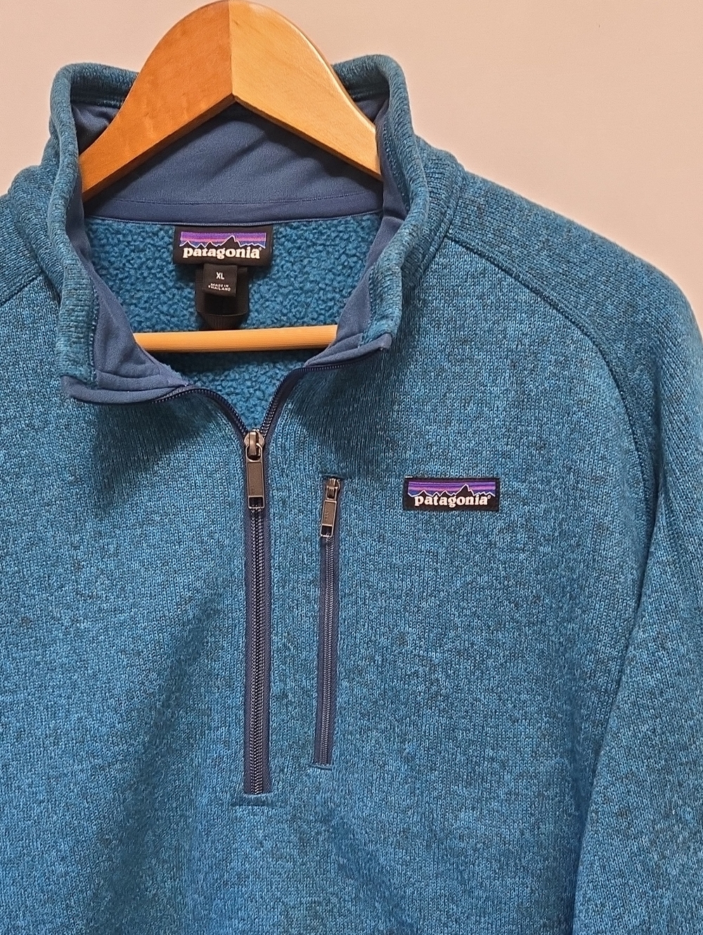 Patagonia Better Sweater Quarter Zip Men's XL Blue - Picture 7 of 14
